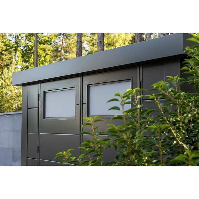 Telluria Caseta metálica Classico 3030 (Medidas ext. (An x Pr): 318 x 318 cm, Acero, Antracita, Sin set) | BAUHAUS