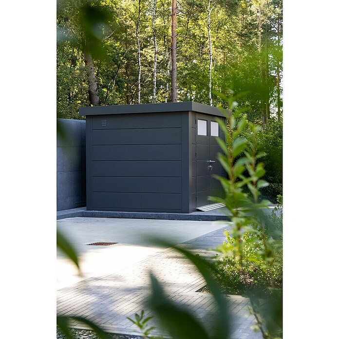 Telluria Caseta metálica Classico 3030 (Medidas ext. (An x Pr): 318 x 318 cm, Acero, Antracita, Sin set) | BAUHAUS