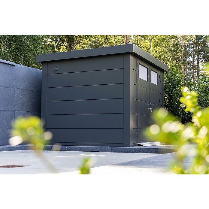 Telluria Caseta metálica Classico 3030 (Medidas ext. (An x Pr): 318 x 318 cm, Acero, Antracita, Sin set) | BAUHAUS