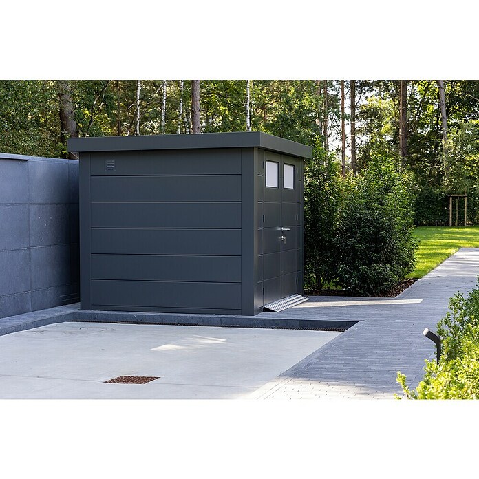 Telluria Caseta metálica Classico 3030 (Medidas ext. (An x Pr): 318 x 318 cm, Acero, Antracita, Sin set) | BAUHAUS