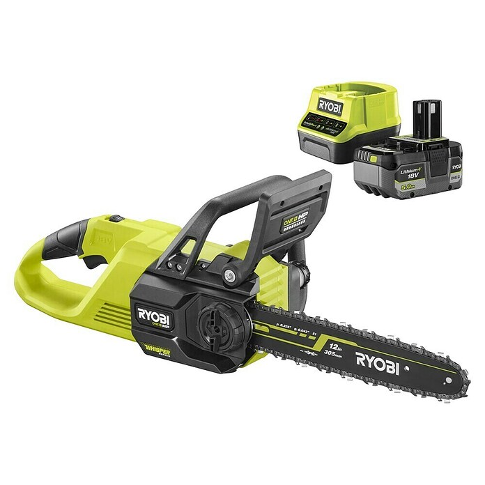 Ryobi ONE+HP Akku-Kettensäge RY18CSX30A-150 Whisper (18 V, Li-Ionen, 1 Akku, Schwertlänge: 30 cm) | BAUHAUS