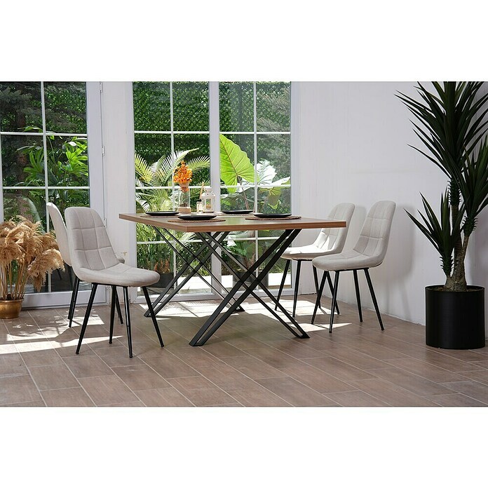 Tischbein CITYLINE Venedig (780 x 140 x 720 mm, Schwarz) | BAUHAUS