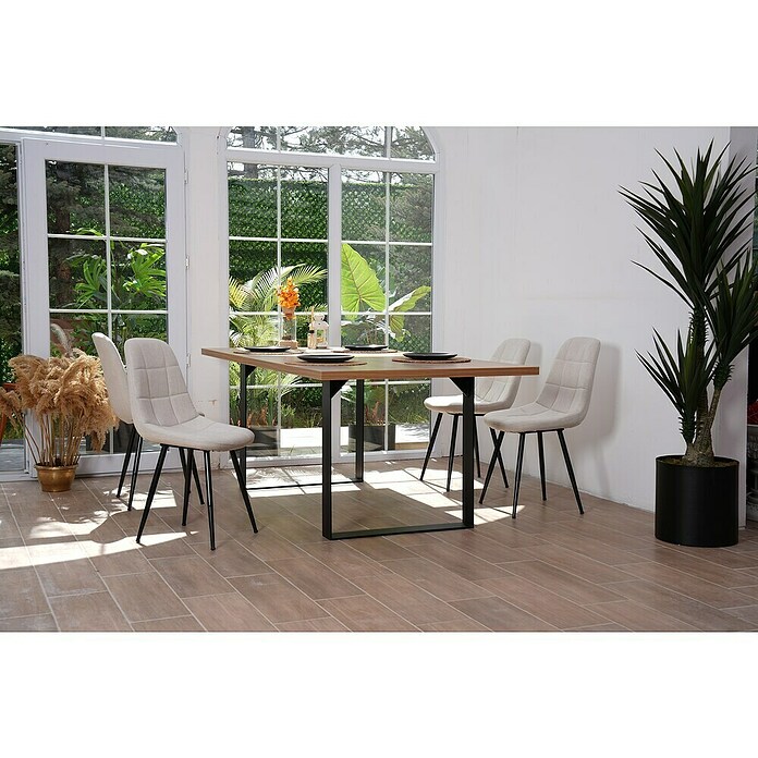 Tischbein CITYLINE Usedom (700 x 100 x 720 mm, Schwarz) | BAUHAUS