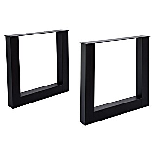 Tischbein CITYLINE Valencia (780 x 140 x 720 mm, Schwarz)