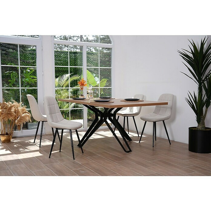 Tischbein CITYLINE Mailand (1 440 x 1 040 x 720 mm, Schwarz) | BAUHAUS