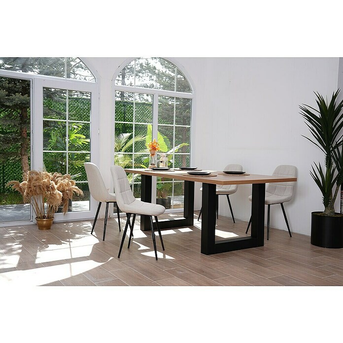 Tischbein CITYLINE Valencia (780 x 140 x 720 mm, Schwarz) | BAUHAUS