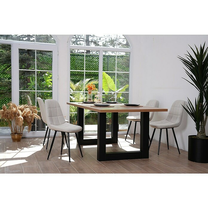 Tischbein CITYLINE Valencia (780 x 140 x 720 mm, Schwarz) | BAUHAUS
