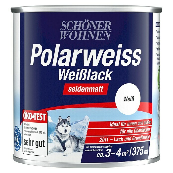 Schöner Wohnen Weißlack DurAcryl Professional (375 ml, Weiß, Seidenmatt)