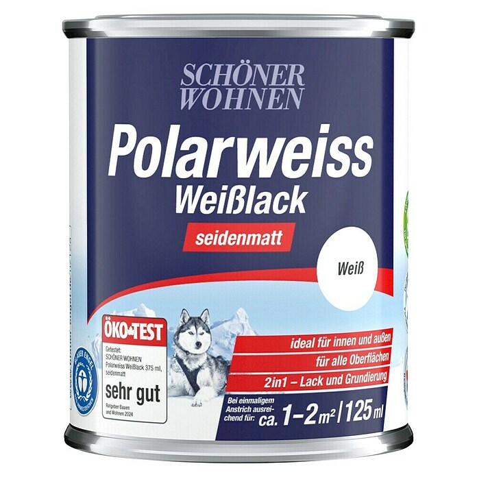 Schöner Wohnen Weißlack DurAcryl Professional (125 ml, Weiß, Seidenmatt)