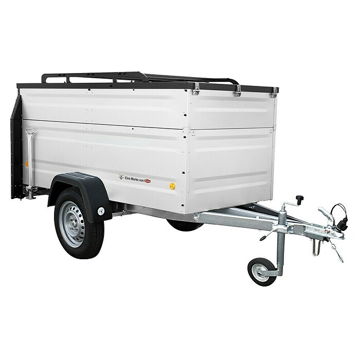 Anhänger KT-EU3 Plus (Nutzlast: 413 kg, Einachser, Kasteninnenmaß: (L x B x H): 2435 x 1235 x 1065 mm, Ungebremst) | BAUHAUS