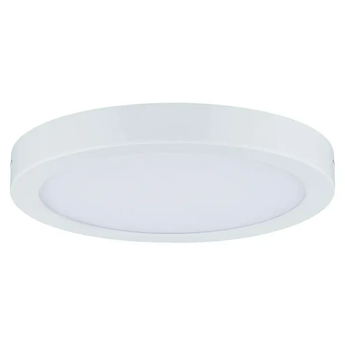 Paulmann LED-Panel rund Abia - 24 W, Weiß, Warmweiß - Nahaufnahme einer flachen, runden LED-Deckenleuchte in Weiß, ideal für moderne Innenräume und energieeffiziente Beleuchtungslösungen.