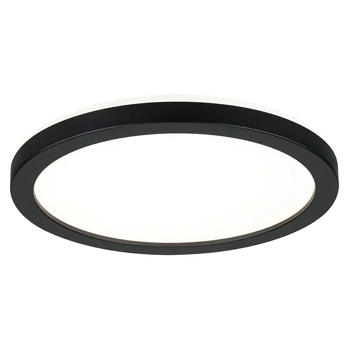 Paulmann LED-Panel rund Atria Shine - Durchmesser: 19 cm, 12,5 W, Schwarz, Warmweiß - Modernes kreisförmiges Deckenlicht mit schwarzem Rahmen und heller, gleichmäßiger Ausleuchtung für stilvolle Innenräume.