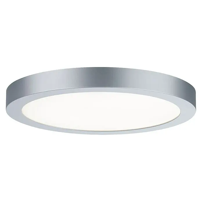 Paulmann LED-Panel rund Abia - 24 W, Chrom matt, Warmweiß - Runde Deckenleuchte in Silber. Die moderne LED-Leuchte sorgt für helles, gleichmäßiges Licht und passt ideal in jeden Raum.