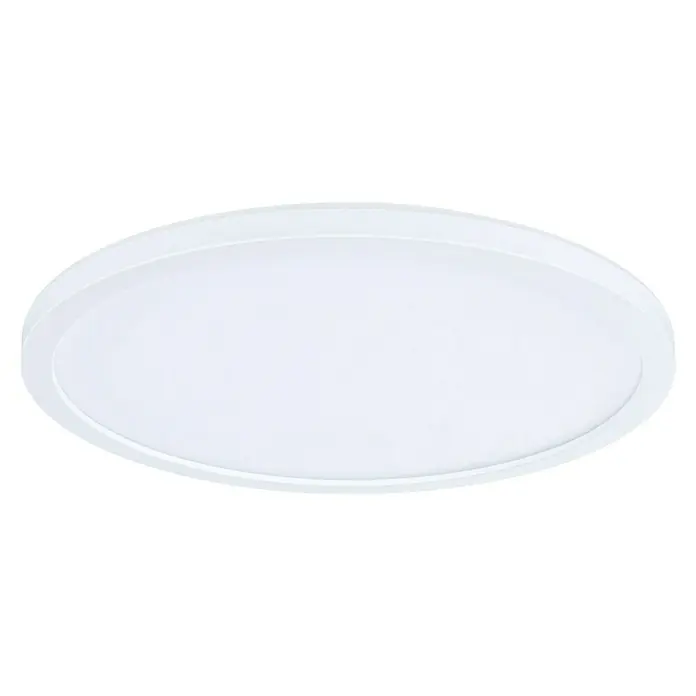 Paulmann LED-Panel rund Atria Shine IP44 - Neutralweiß, 19 W, Weiß, Durchmesser: 29,3 cm - Nahaufnahme einer runden, weißen Deckenleuchte mit einem schlichten, modernen Design auf einem dunklen Hintergrund.