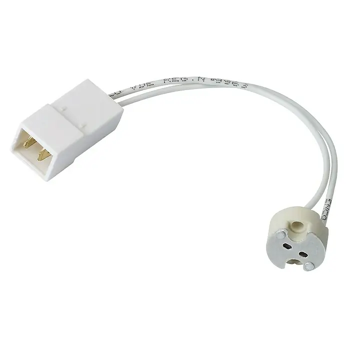 Paulmann Niedervolt-Halogen-Fassung - G4 - Ein weißer Lampenfassung-Adapter mit Anschlusskabeln für sichere und einfache Verbindungen in Beleuchtungssystemen.