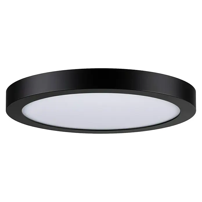 Paulmann LED-Panel rund Abia - 24 W, Schwarz, Warmweiß - Schwarze Deckenleuchte mit runder Form und weißem Diffusor für eine gleichmäßige Ausleuchtung des Raumes.