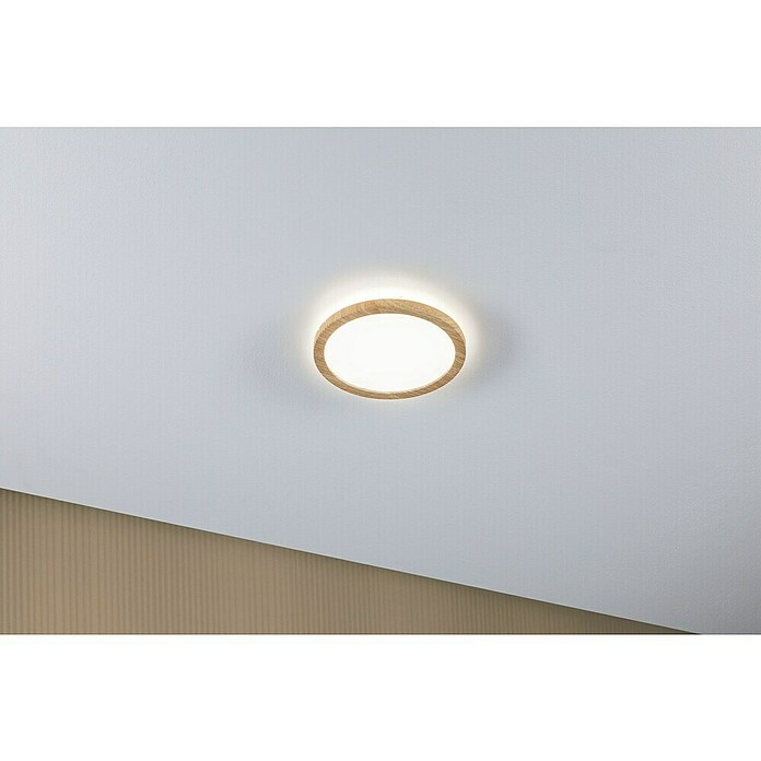 Paulmann LED-Panel Atria Shine IP44 (Durchmesser: 19 cm, 12,5 W, Holz, Neutralweiß) | BAUHAUS