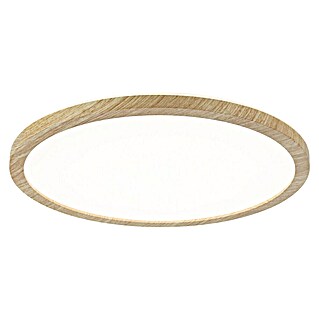 Paulmann Panel LED redondo Atria Shine (Blanco cálido, 19 W, Madera, Diámetro: 29,3 cm)