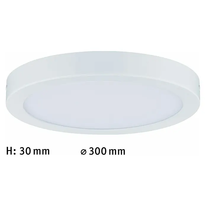 Paulmann LED-Panel rund Abia - 24 W, Weiß, Neutralweiß - Deckenleuchte in runder Bauform, bestehend aus einem weißen Rahmen und einer runden, weißen Lichtfläche, zur Montage an der Zimmerdecke.