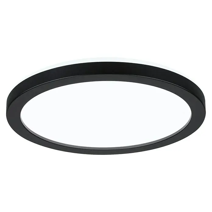Paulmann LED-Panel rund Atria Shine - Durchmesser: 19 cm, 12,5 W, Schwarz, Neutralweiß - Eine elegante, runde Deckenleuchte mit einem schwarzen Rahmen und einem hellen, diffusen Licht. Perfekt für moderne Wohnräume.