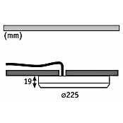 Paulmann LED-Einbauleuchte rund (19 W, Ø x H: 22,5 x 1,9 cm, Neutralweiß, Schwarz) | BAUHAUS