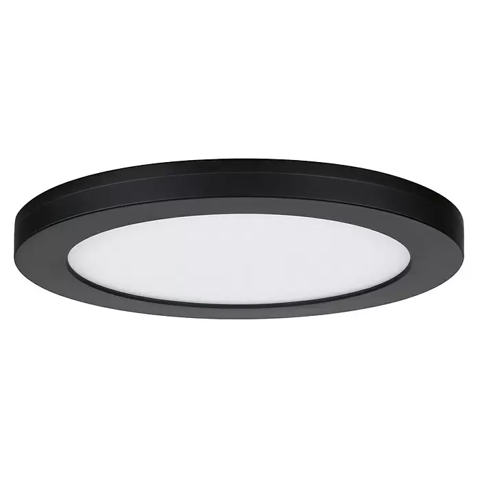 Paulmann LED-Einbauleuchte rund - 19 W, Ø x H: 22,5 x 1,9 cm, Neutralweiß, Schwarz - Runde schwarze LED-Deckenleuchte mit weißem Diffusor.