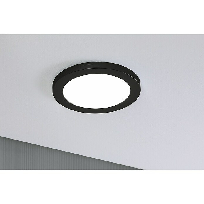 Paulmann LED-Einbauleuchte rund (19 W, Ø x H: 22,5 x 1,9 cm, Neutralweiß, Schwarz) | BAUHAUS