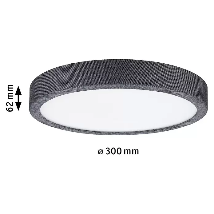 Paulmann LED-Panel rund Cosara15 W, Ø x H: 30 x 6,2 cm, Dungelgrau, Neutralweiß