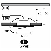 Paulmann LED-Einbauleuchten-Set rund Calla (6 W, Schwarz, 10 Stk., Neutralweiß) | BAUHAUS