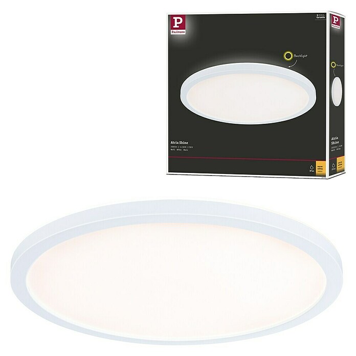 Paulmann LED-Panel Atria Shine IP44 (Durchmesser: 29,3 cm, 19 W, Weiß, Warmweiß) | BAUHAUS