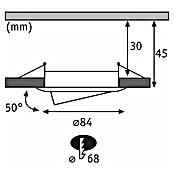 Paulmann Nova Set de focos LED empotrables redondos (Ø x Al: 7,8 x 4,5 cm, Negro, 3 ud., Blanco cálido) | BAUHAUS