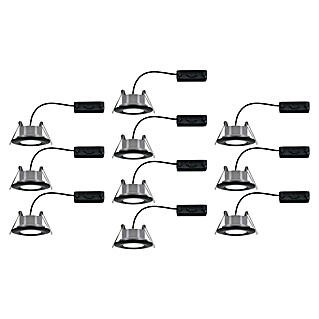 Paulmann LED-Einbauleuchten-Set rund Calla (6 W, Schwarz, 10 Stk., Neutralweiß)