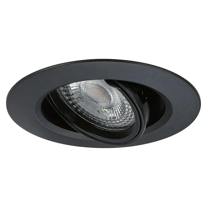 Paulmann Einbauleuchte - 10 W, 9 cm, Schwarz, 3 Stk., Schwenkbar - Schwarze Einbauleuchte mit schwenkbarem LED-Spot für gezielte Beleuchtung in jedem Raum, ideal für Akzentbeleuchtung und moderne Inneneinrichtung.