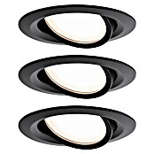 Paulmann Nova Downlight empotrable LED redondo Nova Plus Led Coin (18 W, Negro, Blanco cálido, 3 ud.) | BAUHAUS