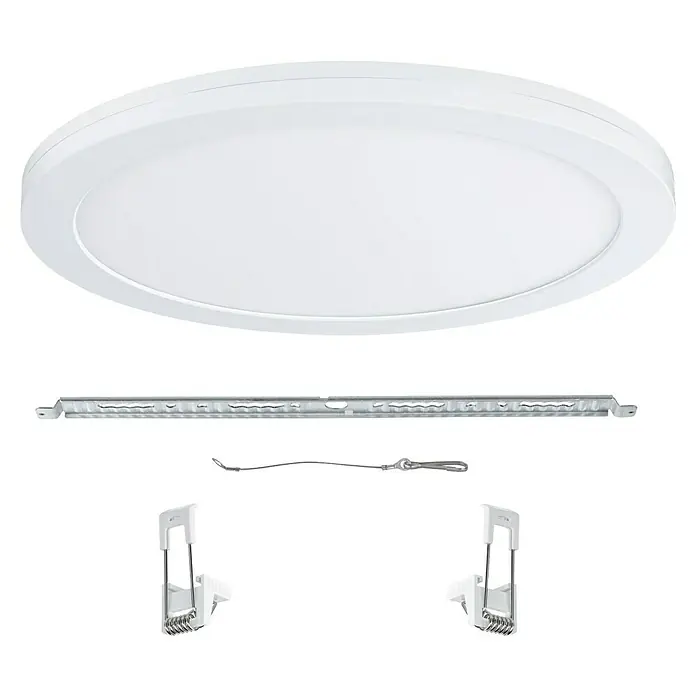 Paulmann LED-Einbauleuchte rund - 24 W, Ø x H: 33 x 1,9 cm, Weiß, Neutralweiß - Weiße LED-Deckenleuchte mit Installationsmaterial für die einfache Montage. Modernes Design für Wohn- und Geschäftsräume.