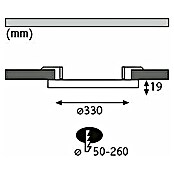 Paulmann LED ugradbena svjetiljka, okrugla  (24 W, Ø x V: 33 x 1,9 cm, Bijela, Neutralno bijelo) | BAUHAUS