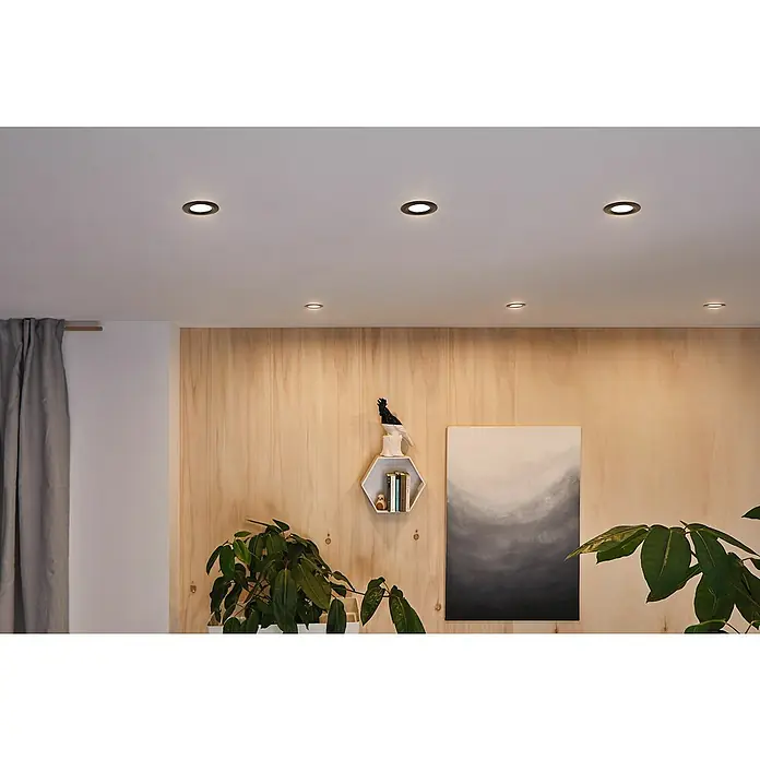 Paulmann LED-Einbauleuchten-Set rund Calla - 6 W, Schwarz, 10 Stk., Neutralweiß - Die Deckenleuchten sorgen für eine angenehme Beleuchtung im Raum. Die Spots sind dezent und modern gestaltet und fügen sich gut ein.
