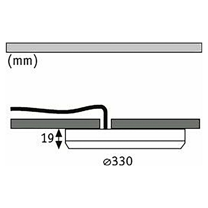 Paulmann LED ugradbena svjetiljka, okrugla  (24 W, Ø x V: 33 x 1,9 cm, Bijela, Neutralno bijelo) | BAUHAUS