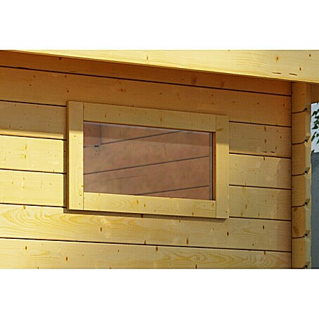 Karibu Holzfenster (Natur, 85 x 44 cm)