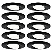 Paulmann Set de focos LED empotrables redondos Calla (6 W, Negro, 10 ud., Blanco neutro) | BAUHAUS