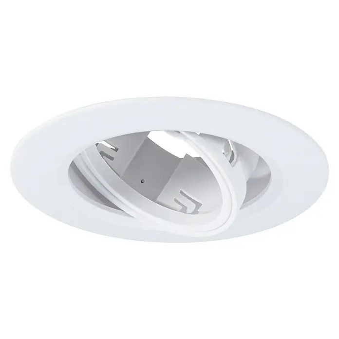 Paulmann Einbauleuchte - 10 W, 9 cm, Weiß, 3 Stk., Schwenkbar - Nahaufnahme einer runden, weißen LED-Einbauleuchte. Das schlanke Design passt perfekt in moderne Decken und sorgt für eine gleichmäßige Ausleuchtung.