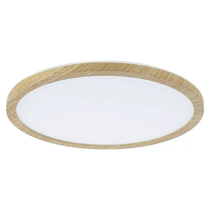 Paulmann LED-Panel rund Atria Shine IP44 - Warmweiß, 19 W, Holz, Durchmesser: 29,3 cm - Elegante Deckenleuchte mit einem Rahmen in Holzoptik, die jedem Raum eine warme und natürliche Note verleiht. Perfekt für stilvolle Beleuchtung.