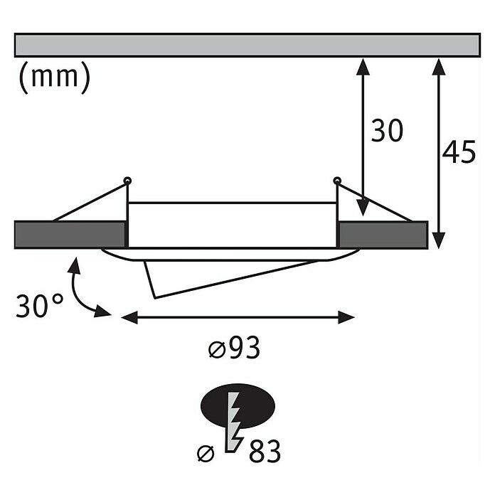 Paulmann Nova LED-Einbauleuchte rund (18 W, Schwarz, Warmweiß, 3 Stk.) | BAUHAUS