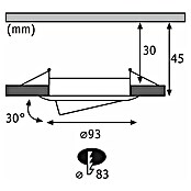 Paulmann Nova LED-Einbauleuchte rund (6 W, Schwarz, Warmweiß, 1 Stk.) | BAUHAUS