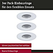 Paulmann Einbauleuchten-Set (Weiß, 3 Stk., Starr) | BAUHAUS