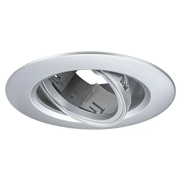 Paulmann Einbauleuchte - 10 W, 9 cm, Chrom, 10 Stk., Schwenkbar - Silberne runde Einbaulampe mit verstellbarer Halterung. Ideal für moderne Wohnräume, die eine flexible Beleuchtungslösung benötigen.