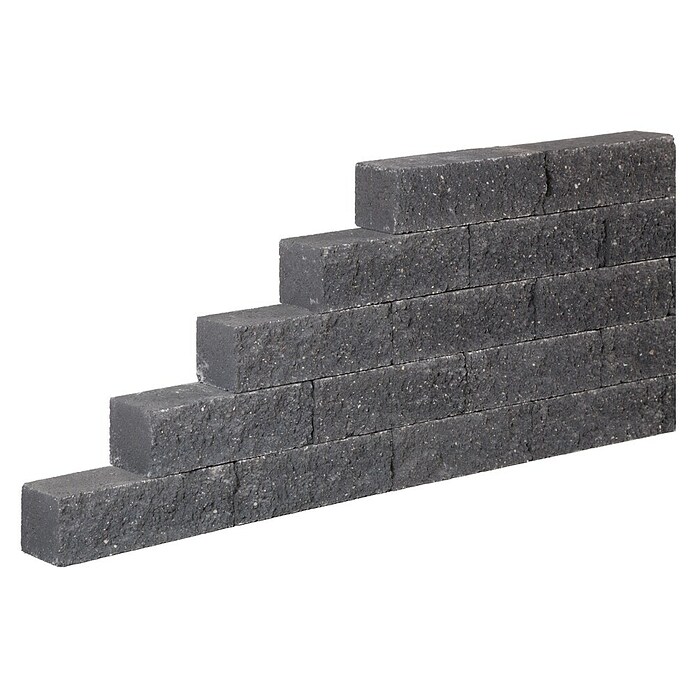 Rechthoekige palissade Splitblok Zwart (30 x 10 x 10 cm, Zwart) | BAUHAUS