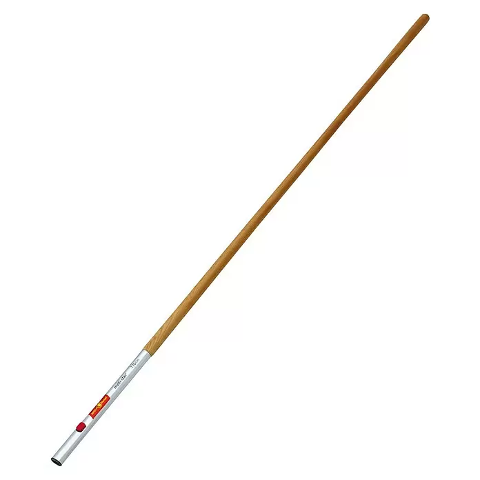 Wolf-Garten Multi-Star Holzstiel - Passend für: Wolf-Garten Multi-Star Aufsätze, Länge: 170 cm - Hölzerner Gartengerätestiel mit silberner multi-star Verbindung, rotem Knopf und 170 cm Länge.