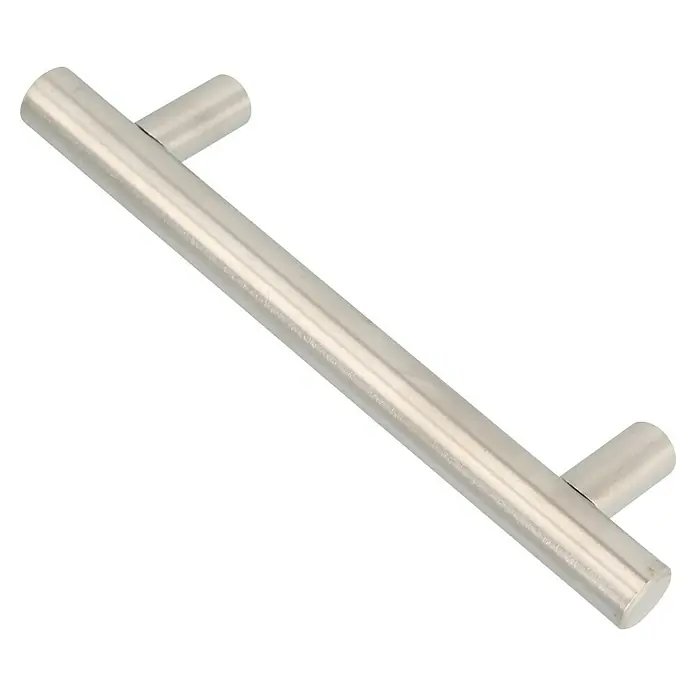 Rei Tirador para muebles 891H - Distancia entre orificios: 96 mm, Inoxidable, Satinado, 4 ud. - Elegante barra de manija para muebles de acero inoxidable cepillado. Un detalle moderno que combina funcionalidad y diseño de manera fluida.