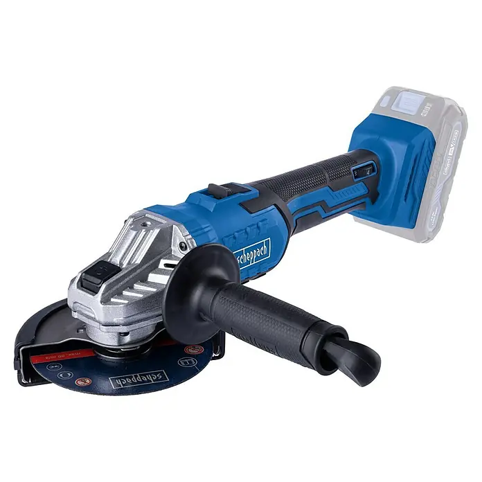 Scheppach IXES 20V Akku-Winkelschleifer C-AG125-X - Ohne Akku, Durchmesser Scheibe: 125 mm - Scheppach Akku-Winkelschleifer: Leistungsstark, kabellos und ideal für Schleifarbeiten in Werkstatt und Baustelle.